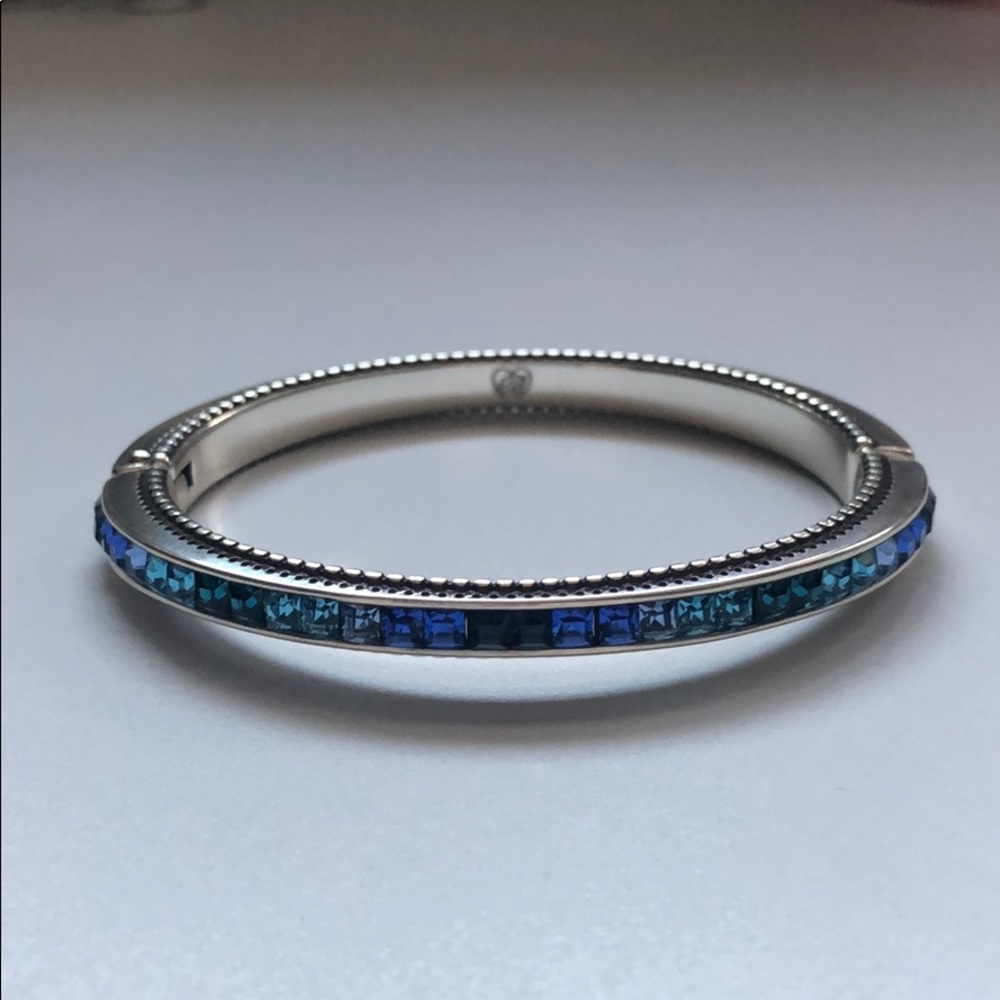 Brighton Silver Bangle with blue stones
